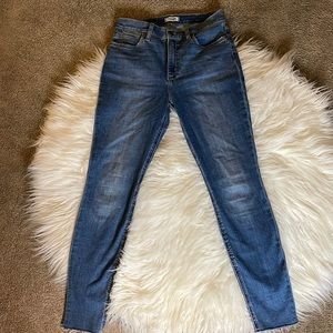 Wrangler Raw Hem High Rise Skinny Jeans Size 28 EUC